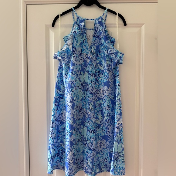 Lilly Pulitzer Billie Dress SZ S Saltwater Blue Suns Out Funs Out - Picture 3 of 14